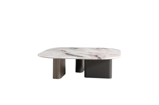 Celadon Charm Marble Curved Square Coffee Table