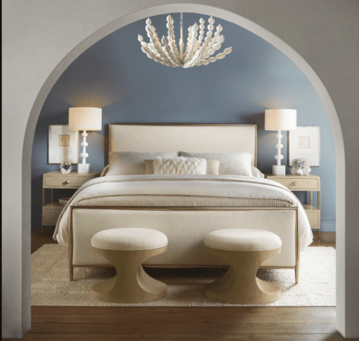 Westwood King Upholstered Metal Bed