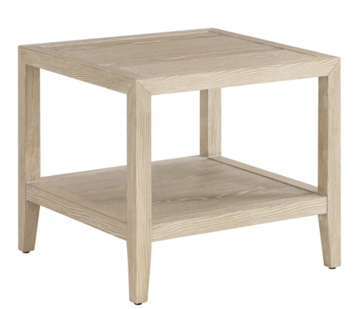 Whitewashed Oak Wood SideTable