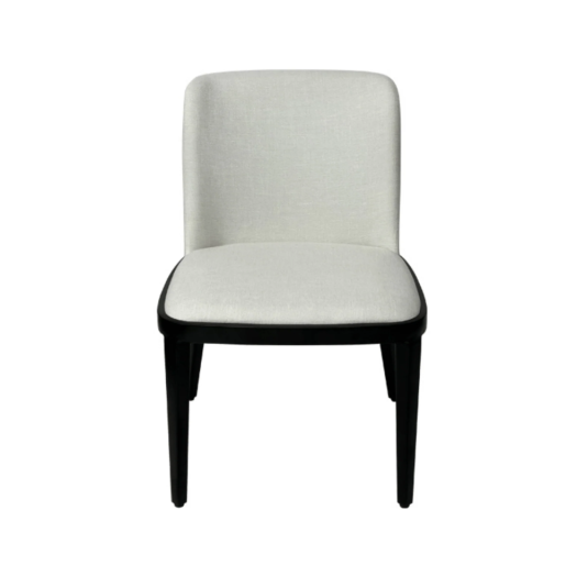 off-white dining chair black legs