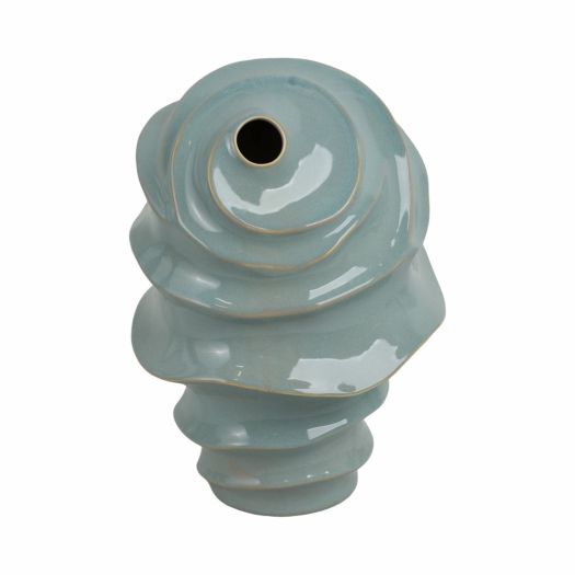 Seaside Blue Cer Vase