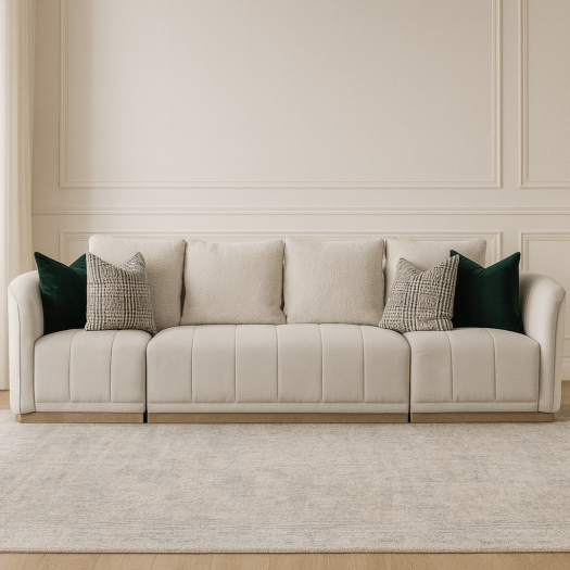 Sebastian Beige 5 Seater Sofa