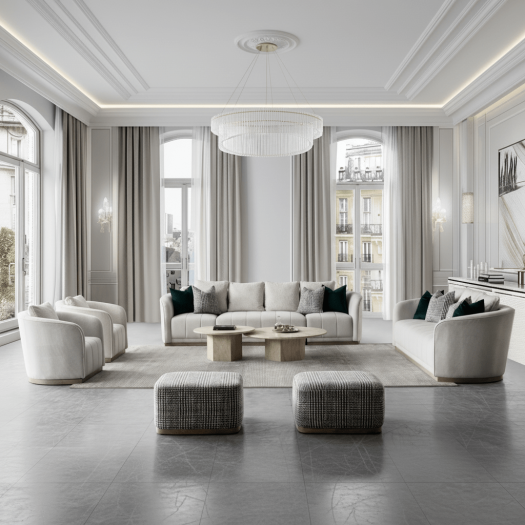 Sebastian Beige Armless Loveseat