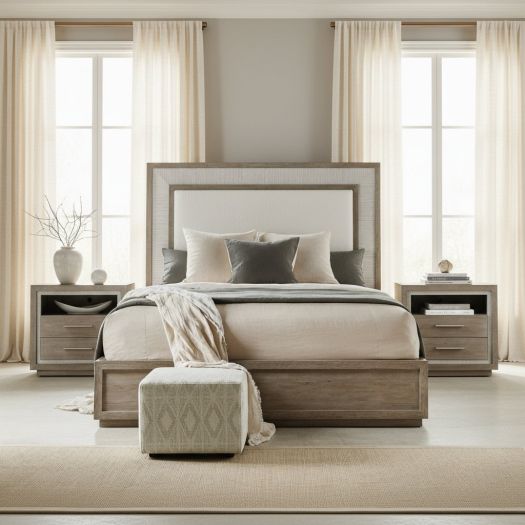 Serenity Rookery Cal King Upholstered Panel Bed