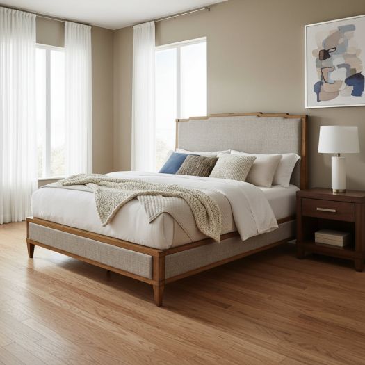 Sharlance California King Upholstered Panel Bed