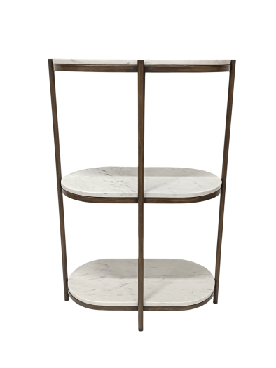 side table iron and marble 14x24x36