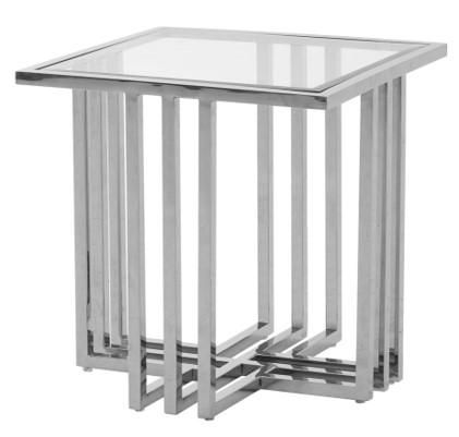 Shiny Silver End Table