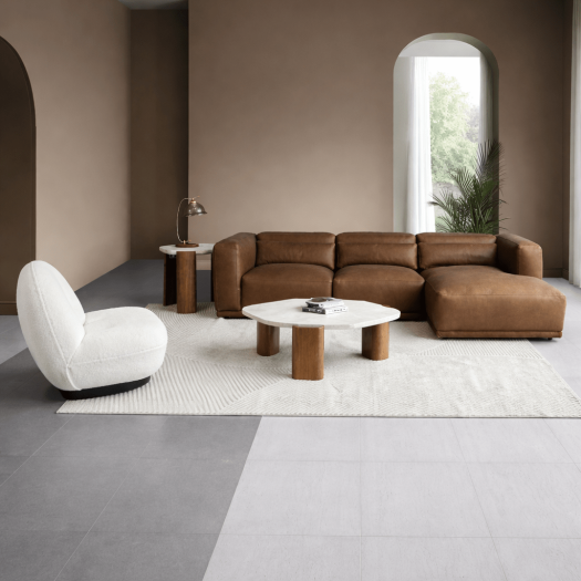 Sleek Serenity Caramel Sectional W304