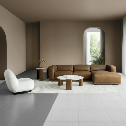 Sleek Serenity Cream/Caramel Coffee Table W95