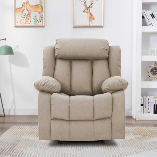 SnugLux Manual Beige Recliner