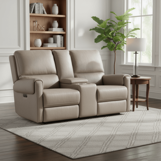 Somers Console Loveseat with Power Recline & Power Headrest