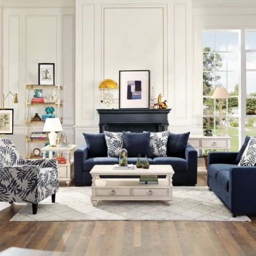 Sophie Blue Sofa (214cm)