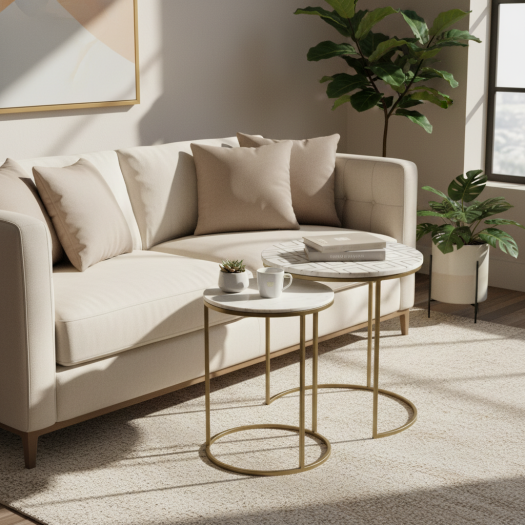 Soulful Textures Nesting Drink Table