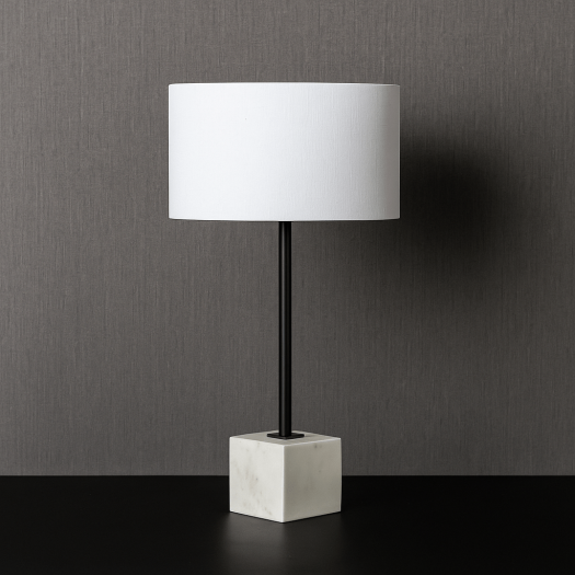 Square Marble Base Table Lamp