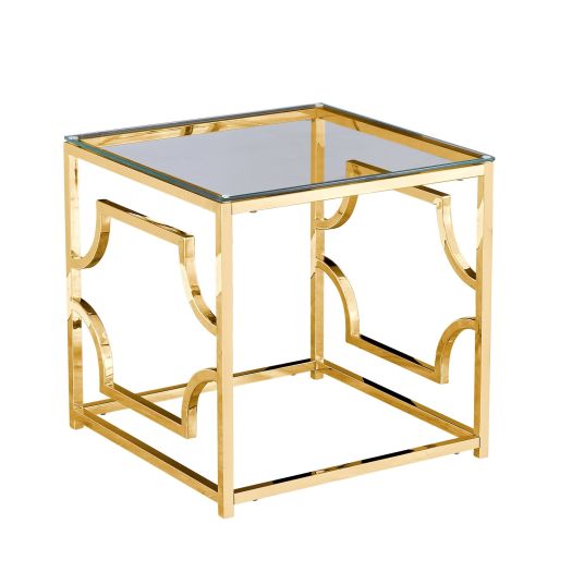 STEEL SIDE TABLE, GOLD