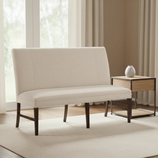 Straight Back Armless Banquette 60