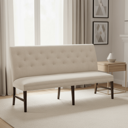 Straight Back Armless Banquette 72
