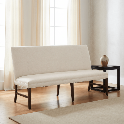 Straight Back Armless Banquette 72