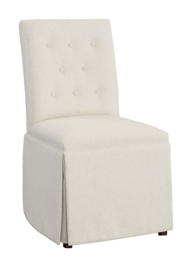 Straight Short Back Skirted Dining Chair