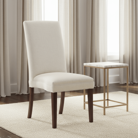 Straight Tall Back Armless Stack Chair