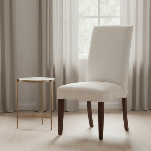 Straight Tall Back Armless Stack Chair