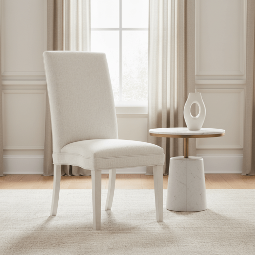 Straight Tall Back Armless Stack Chair