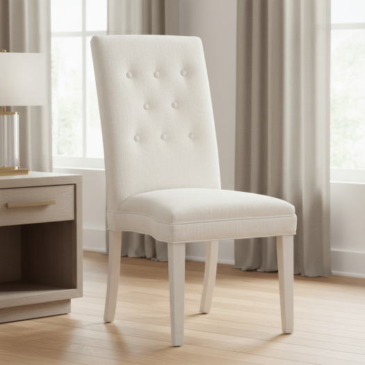 Straight Tall Back Armless Stack Chair