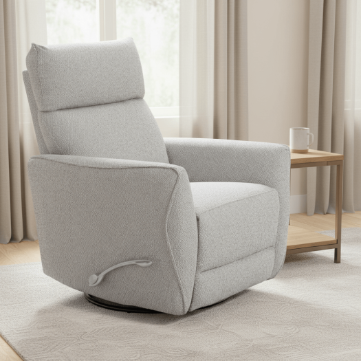 SwayMax Grey Swivel Recliner
