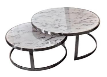 Silver Marble Coffee Table