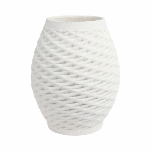 talland 3d Printed Porcelain Vase, Ivory