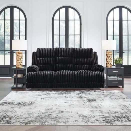 Technique Power Reclining Sofa with Drop Down Table