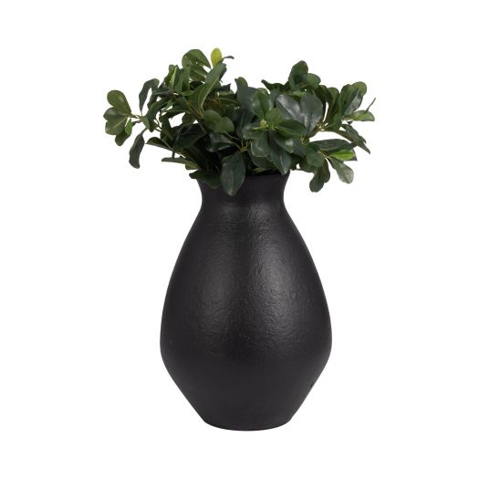 TERRACOTTA, 16 ORGANIC VASE, BLACK/IVORY