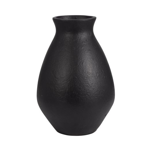 TERRACOTTA, 16 ORGANIC VASE, BLACK/IVORY