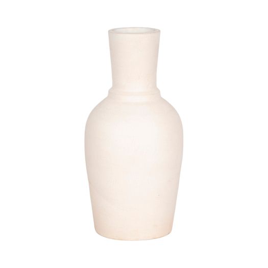 Terracotta, 16 Vase With Ring At Neck, Ivory