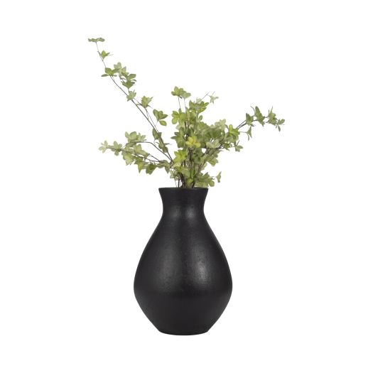 TERRACOTTA, ORGANIC VASE, BLACK/IVORY
