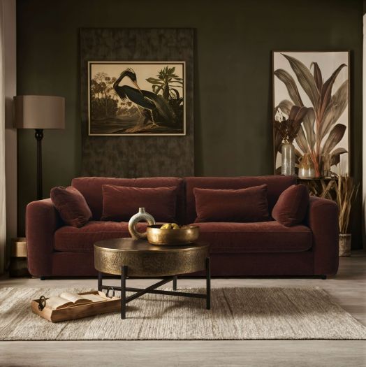 Terrona Oliva Green Sofa 240cm