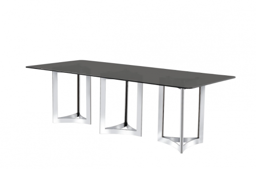 Alexa Grey Glass Dining Table