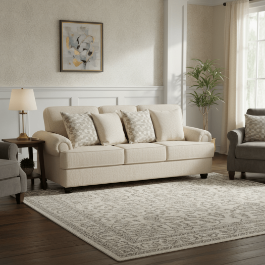 The RivierA Stationary sofa+4 Pillows