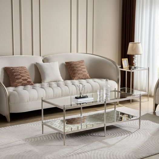 The Silver Vista Retanglar Cocktail Table