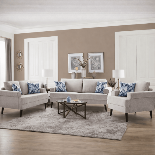 Thompson Sequin Grey Loveseat