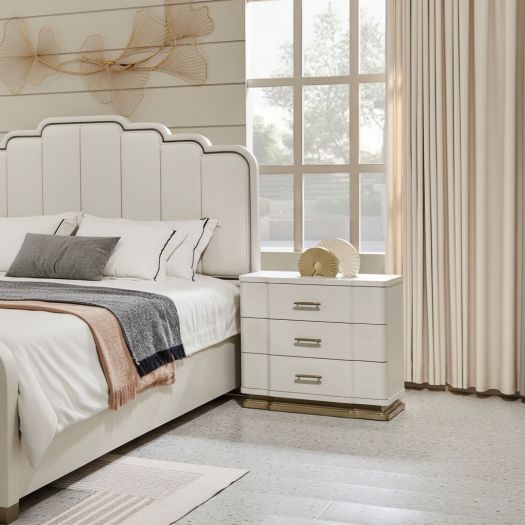 Timeless Tranquility White Night Stand Table