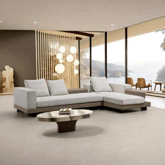 Timeless Treasures White/Oatmeal Sectional W334