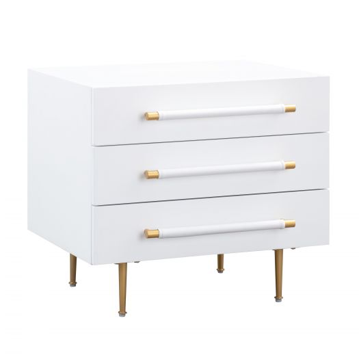 Trident White Nightstand