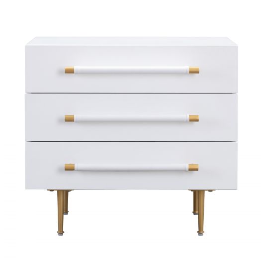 Trident White Nightstand