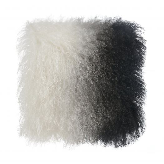 Tibetan Sheep Pillow White To Black