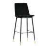 Evora Black Velvet Counter Stool (Set of 2)