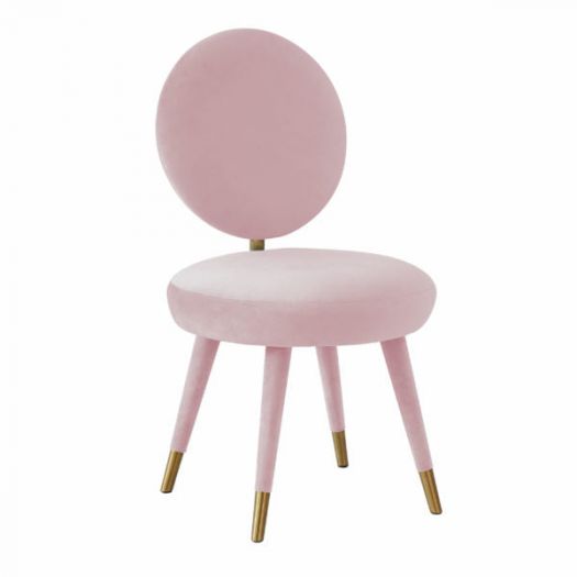 Kylie Bubblegum Velvet Dining Chair