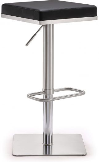 Bari Grey Steel Adjustable Barstool