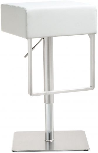 Seville White Steel Barstool