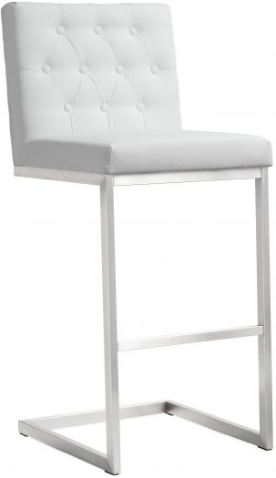 Helsinki White Steel Barstool